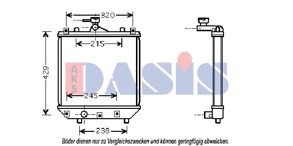 AKS DASIS Радиатор, охлаждение двигателя 322004N